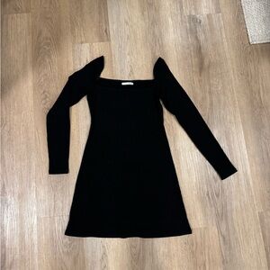 Reformation Black Long Sleeve Dress